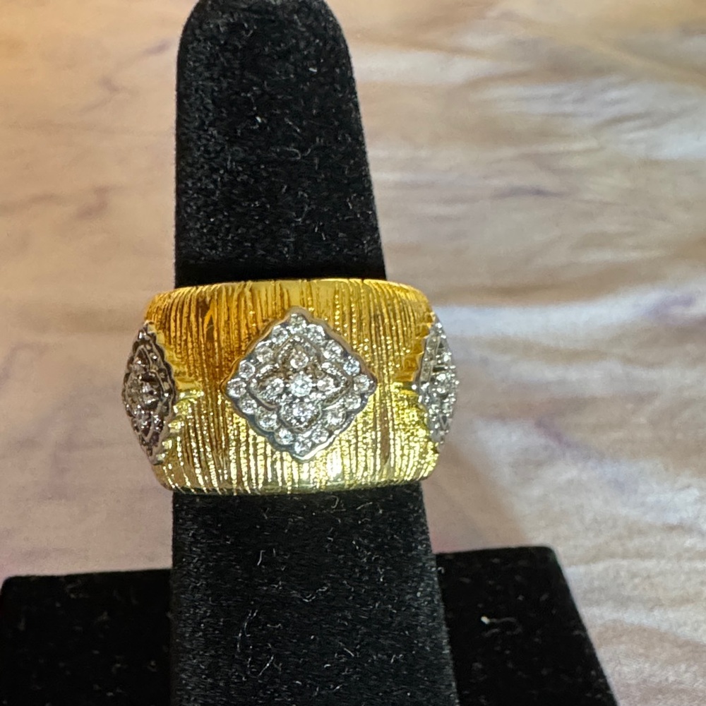 Gold-Tone Crystal Statement Ring - Women's Jewelry - Picture 3 of 3